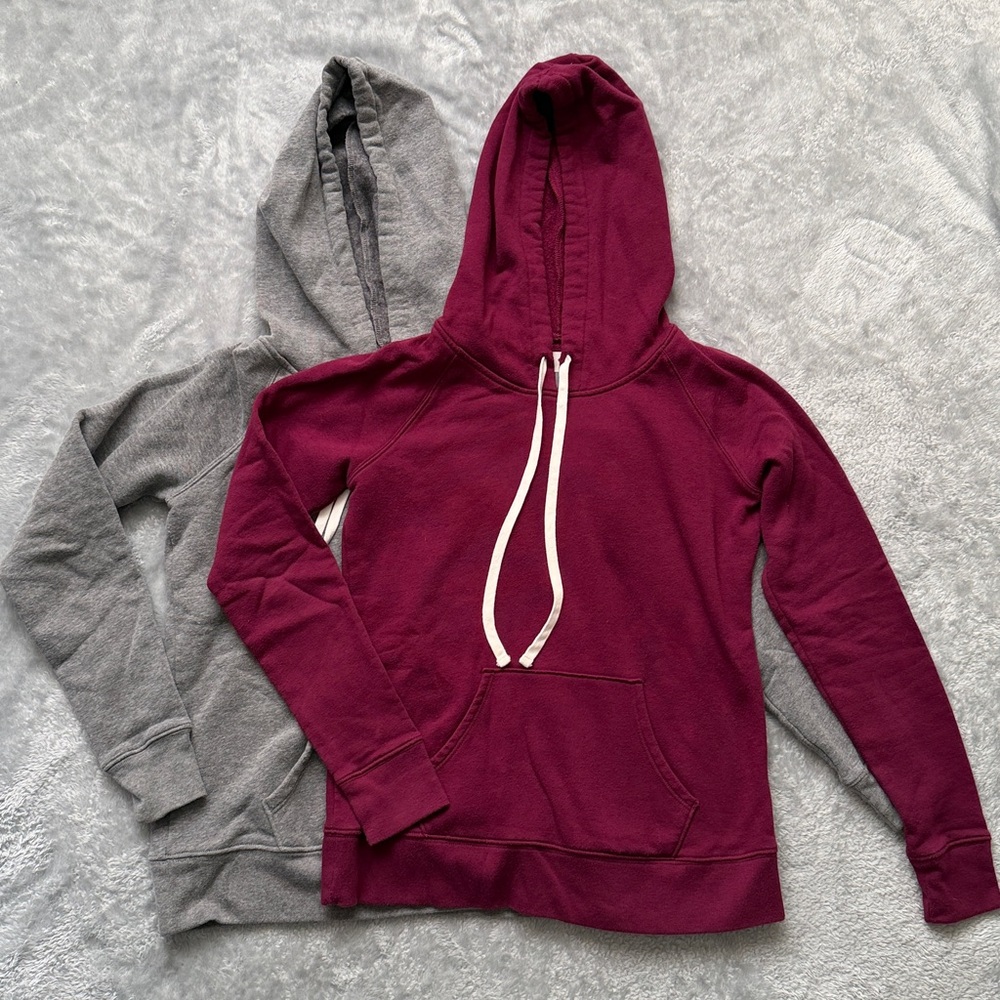 Set of Old Navy Hoodies in Plum and Gray